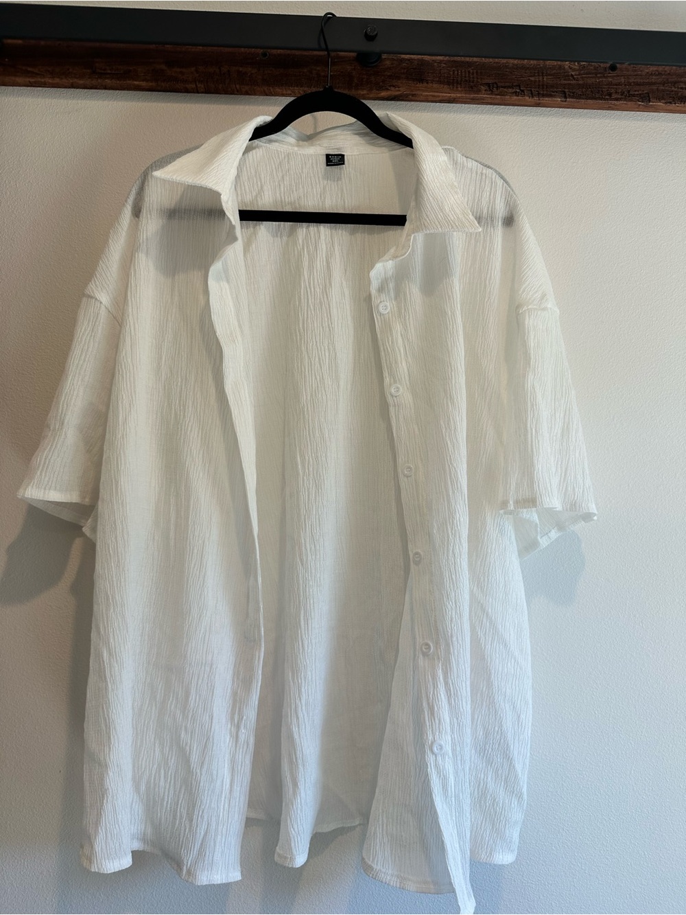 Women’s Lightweight White Button-Up Overshirt